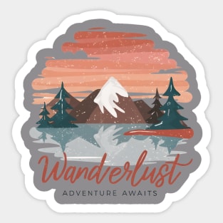 Adventure Awaits Wanderlust" - Explore, Discover, Roam Sticker